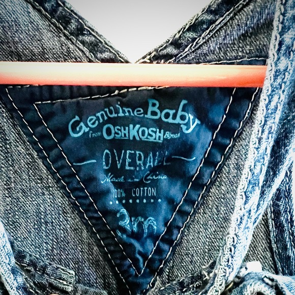 OSHKOSH Bigosh Long Denim Overalls 100% Cotton Size 3 Months 5/$15 - Picture 3 of 3